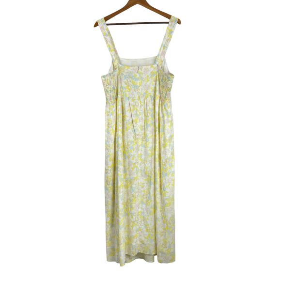 Hatch The Nines Target NWT Floral Smocked Tank Maternity Dress Size XL Yellow - Picture 4 of 10